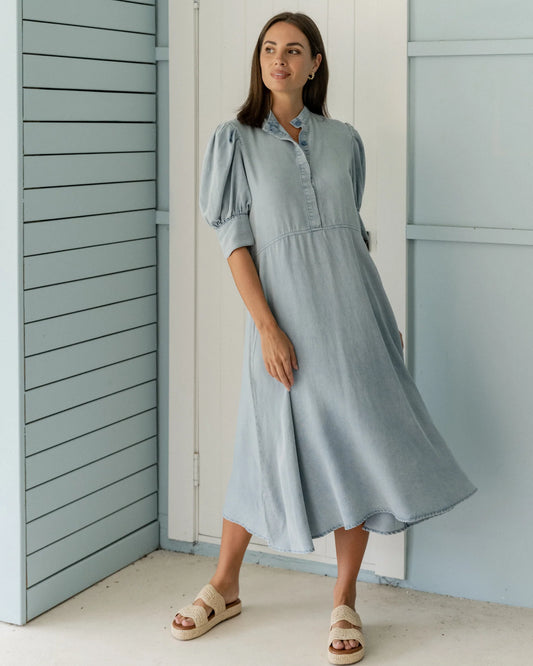 Walnut Melbourne - Olympia Dress - Chambray