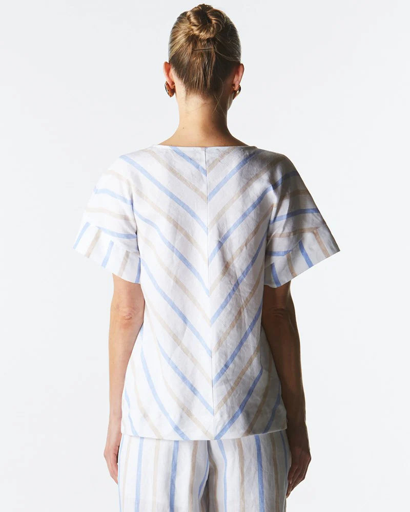 Fate & Becker - Poolside Boxy Top - Stripe