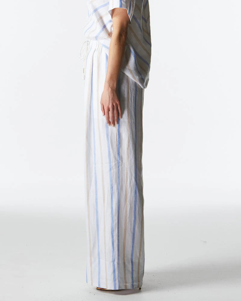 Fate & Becker - Poolside Wide Leg Pants - Stripe