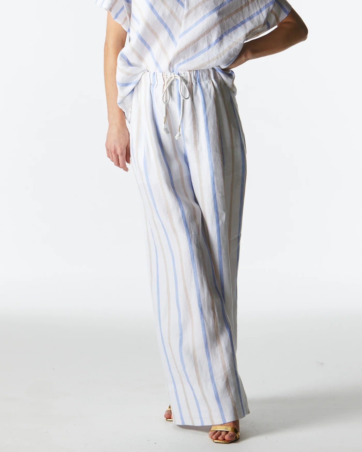 Fate & Becker - Poolside Wide Leg Pants - Stripe