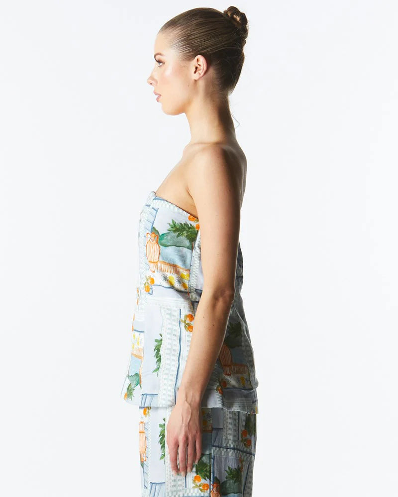 Fate & Becker - The Terrace Strapless Top - Postcard