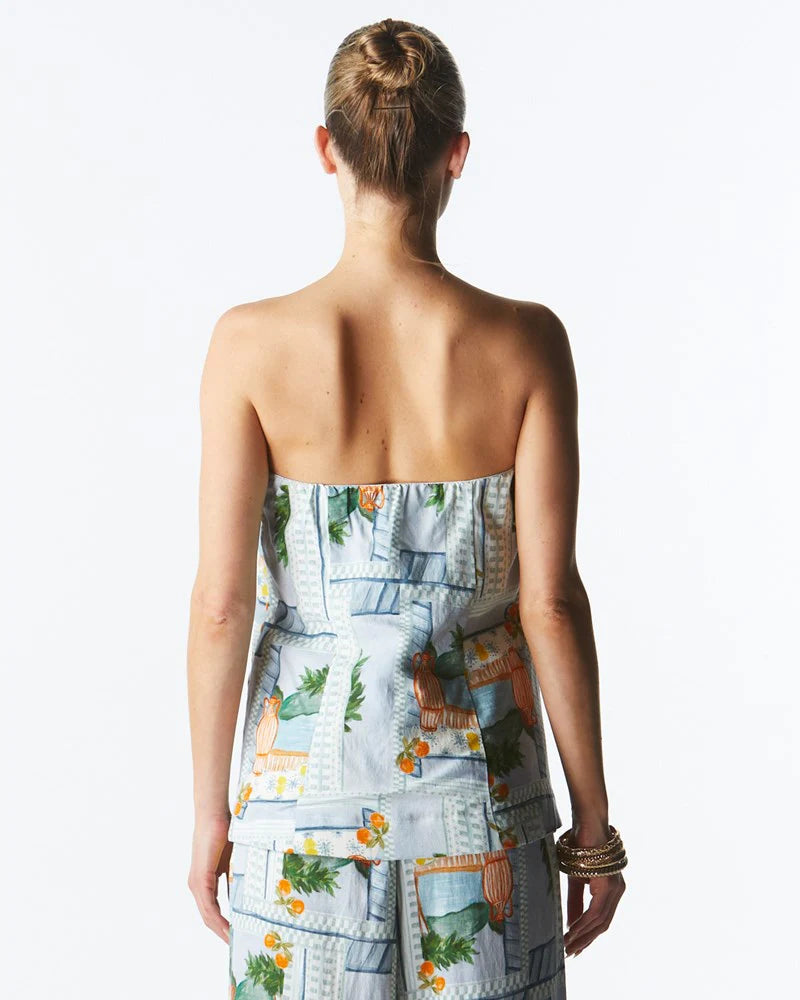 Fate & Becker - The Terrace Strapless Top - Postcard