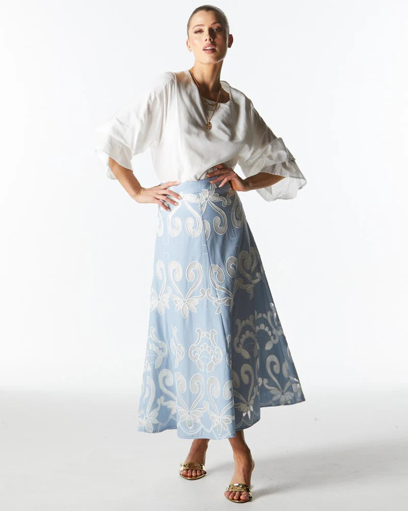 Fate & Becker - The Avenue Skirt - Chambray