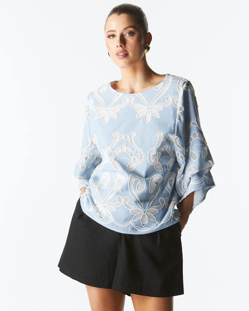 Fate & Becker - The Avenue Top - Chambray