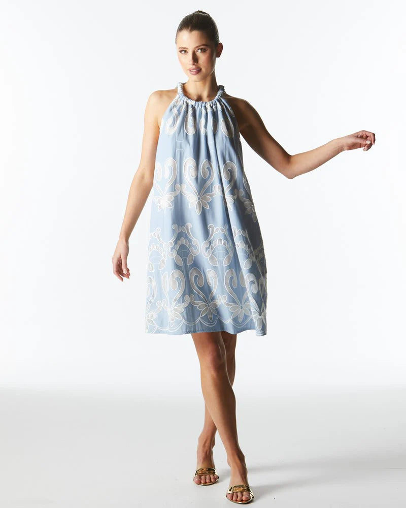 Fate & Becker - The Avenue Halterneck Dress - Chambray