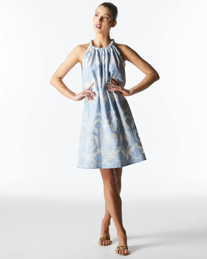 Fate & Becker - The Avenue Halterneck Dress - Chambray