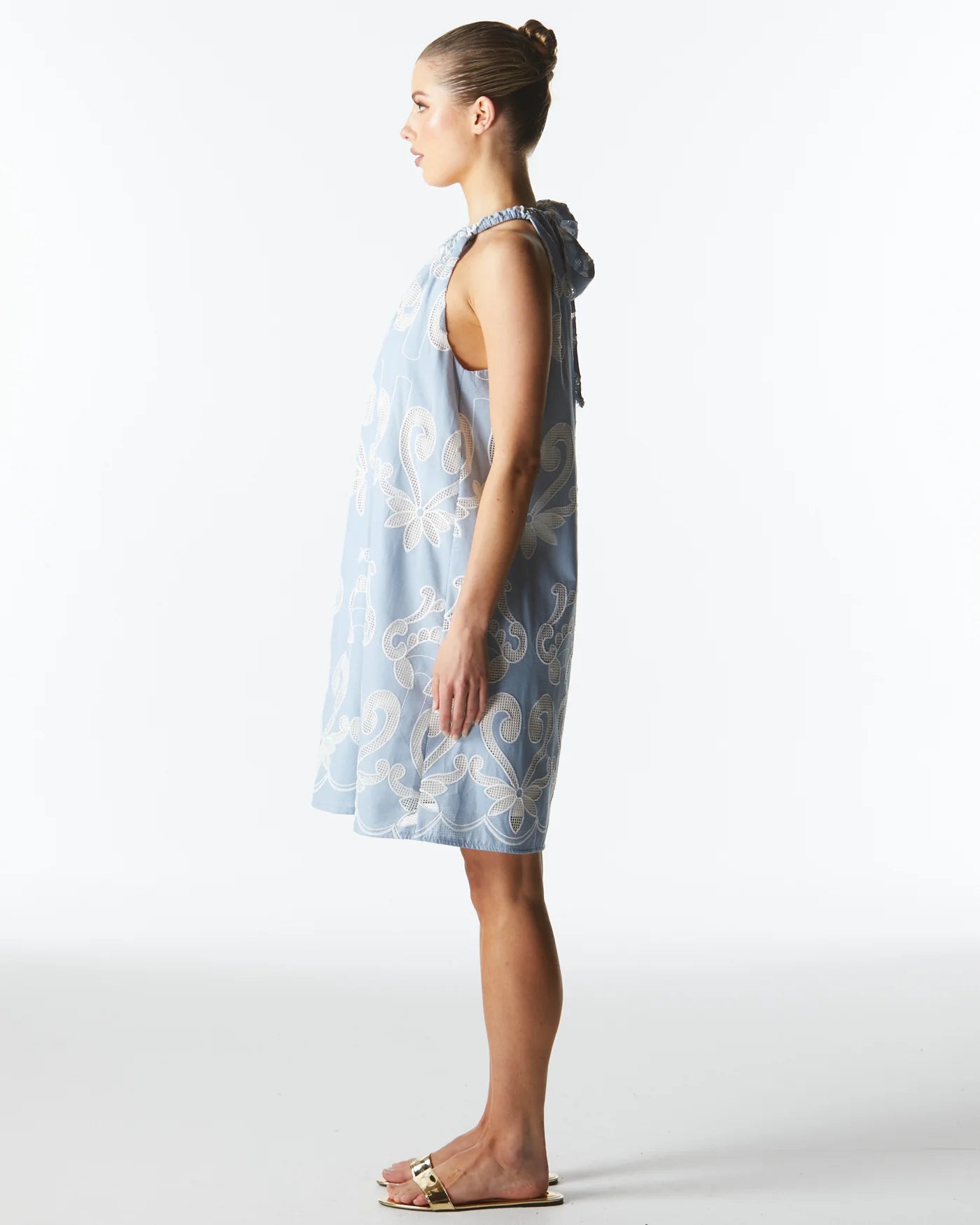 Fate & Becker - The Avenue Halterneck Dress - Chambray