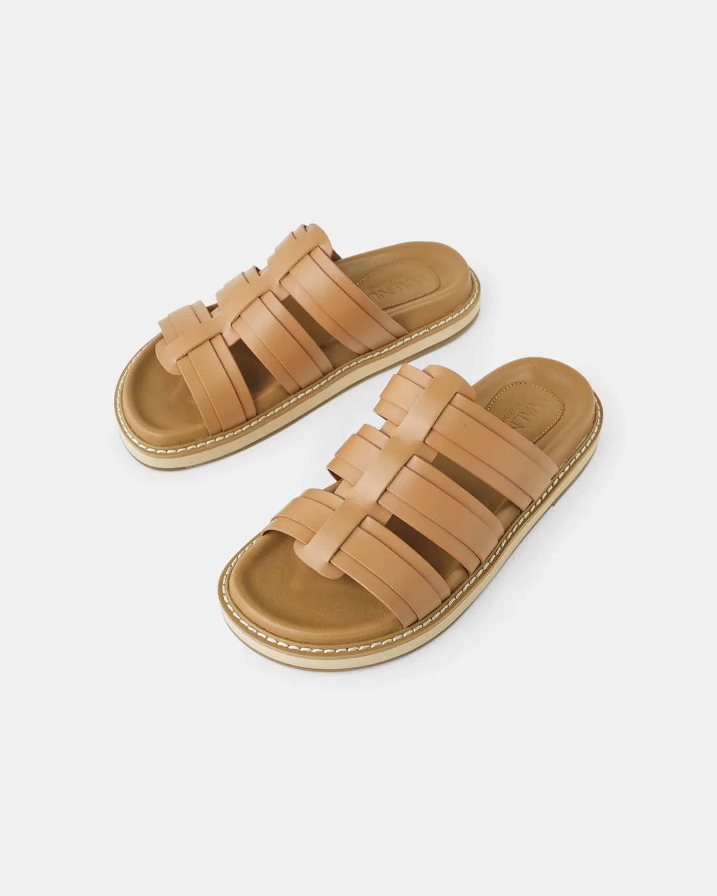 Walnut Melbourne - Olena Leather Slide - Mocha