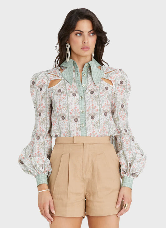 Aqua Blu - Renee Blouse - Amaryllis