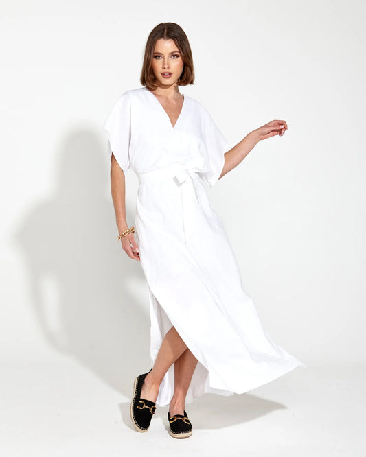 Fate & Becker - Heritage Linen Maxi Dress - White