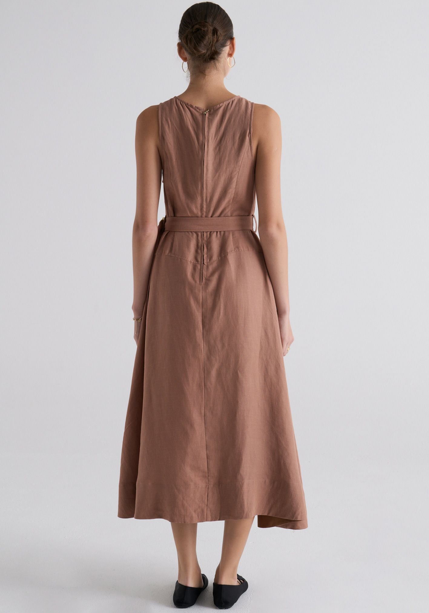 POL - Riley Belted Dress - Taupe