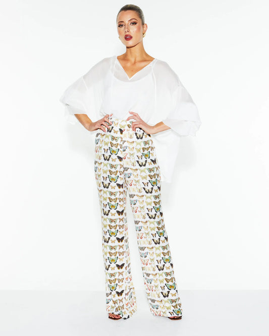 Fate & Becker - Taking Flight Pant - White Butterfly