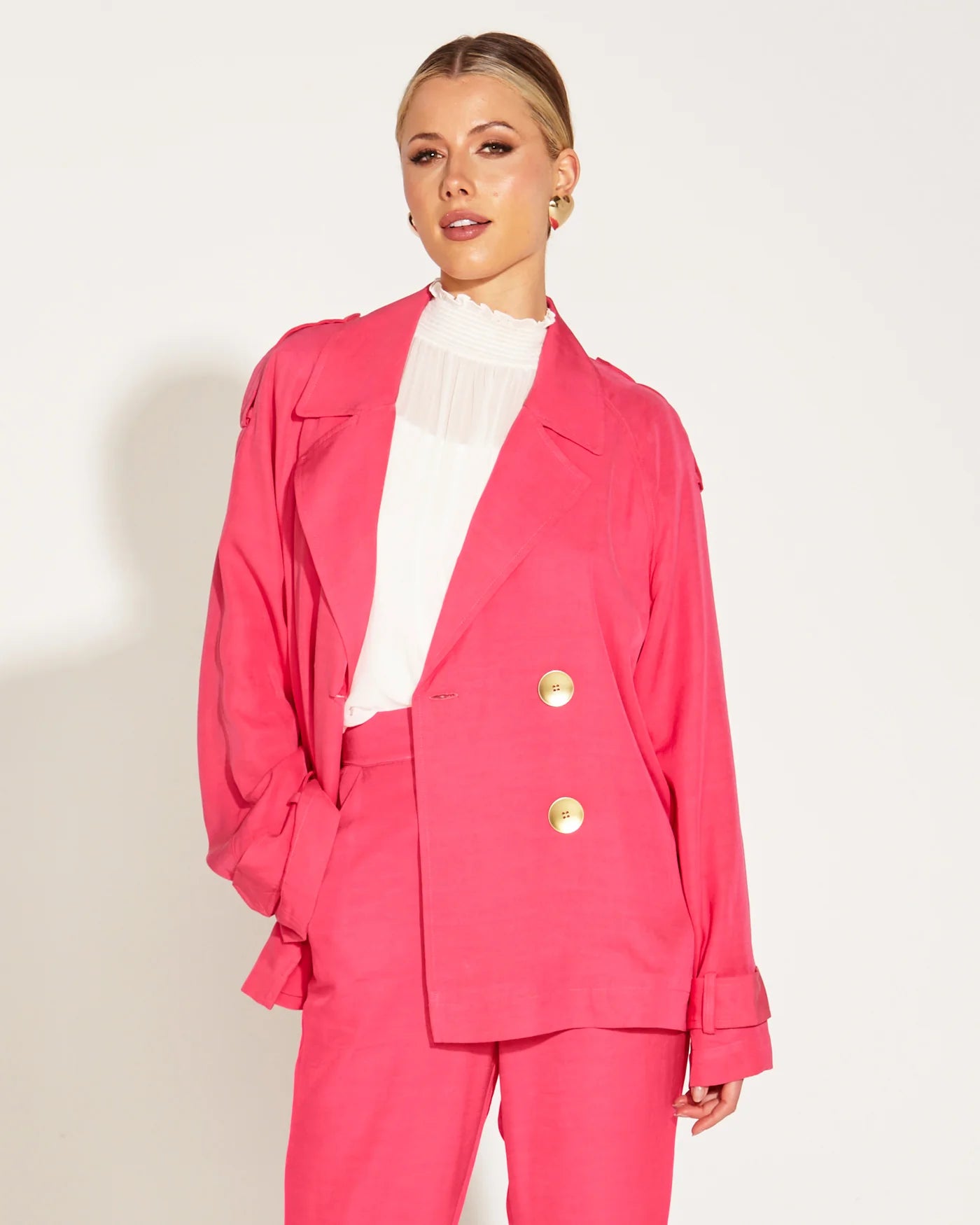 Sale - Fate & Becker - One And Only Oversized Blazer - Hot Pink