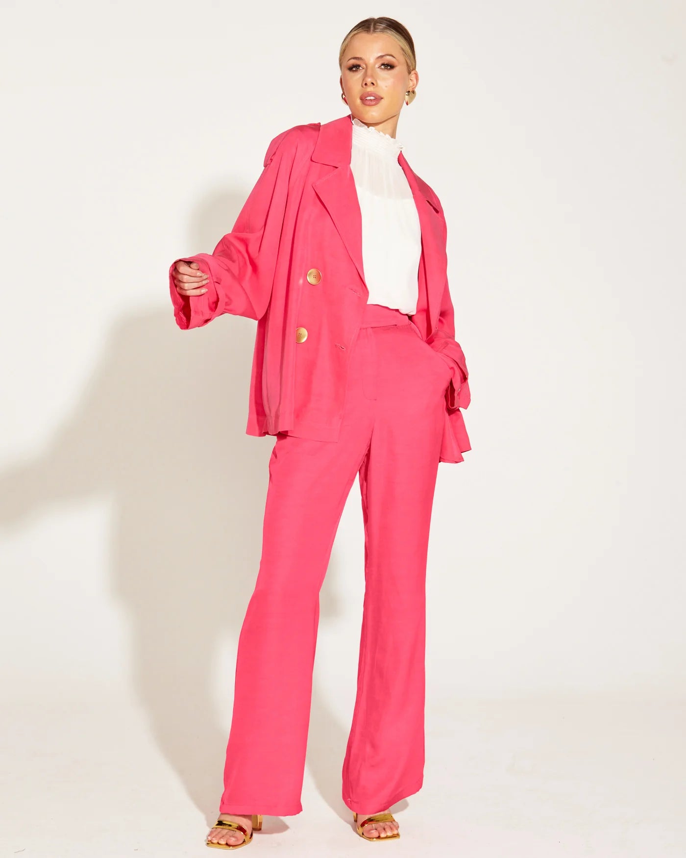 Sale - Fate & Becker - One And Only Oversized Blazer - Hot Pink