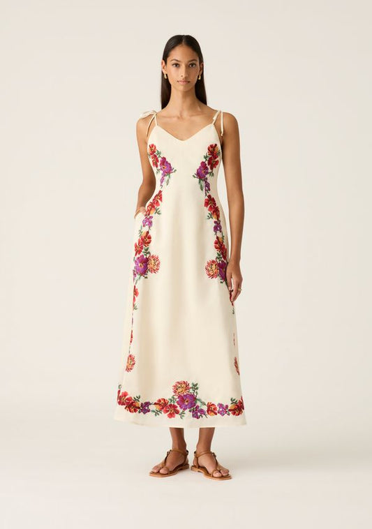 Mos the Label - Frida Embroidery Maxi Dress