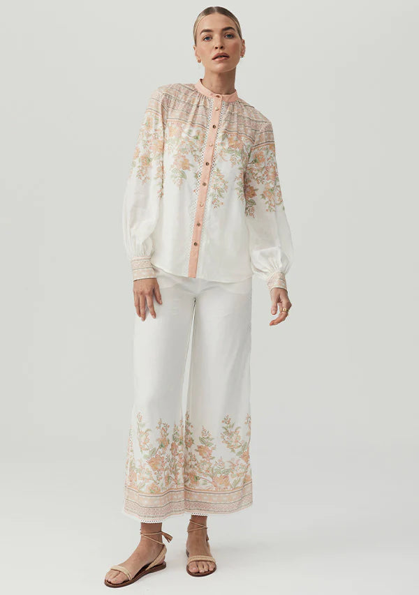 Mos the Label - Joanna Blouse - Border Floral Print