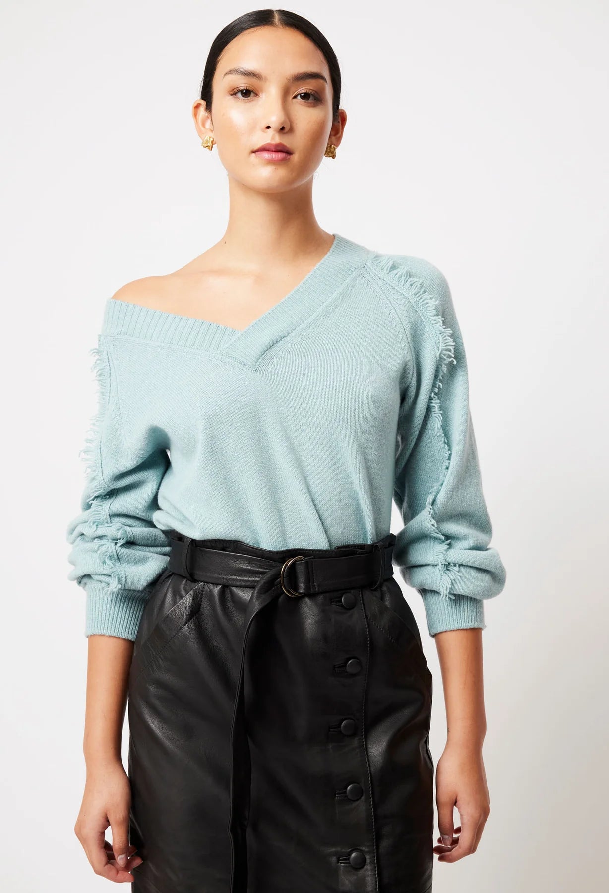 Sale - Once Was - Stella Merino Wool Knit - Sky