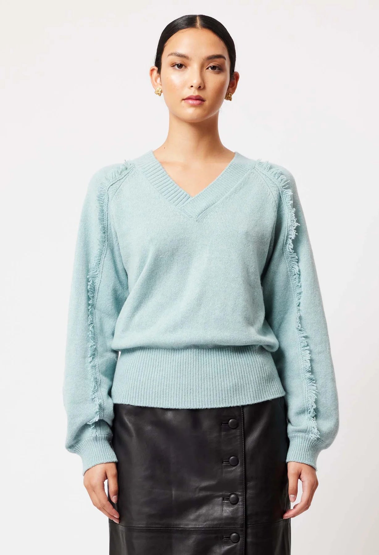 Sale - Once Was - Stella Merino Wool Knit - Sky