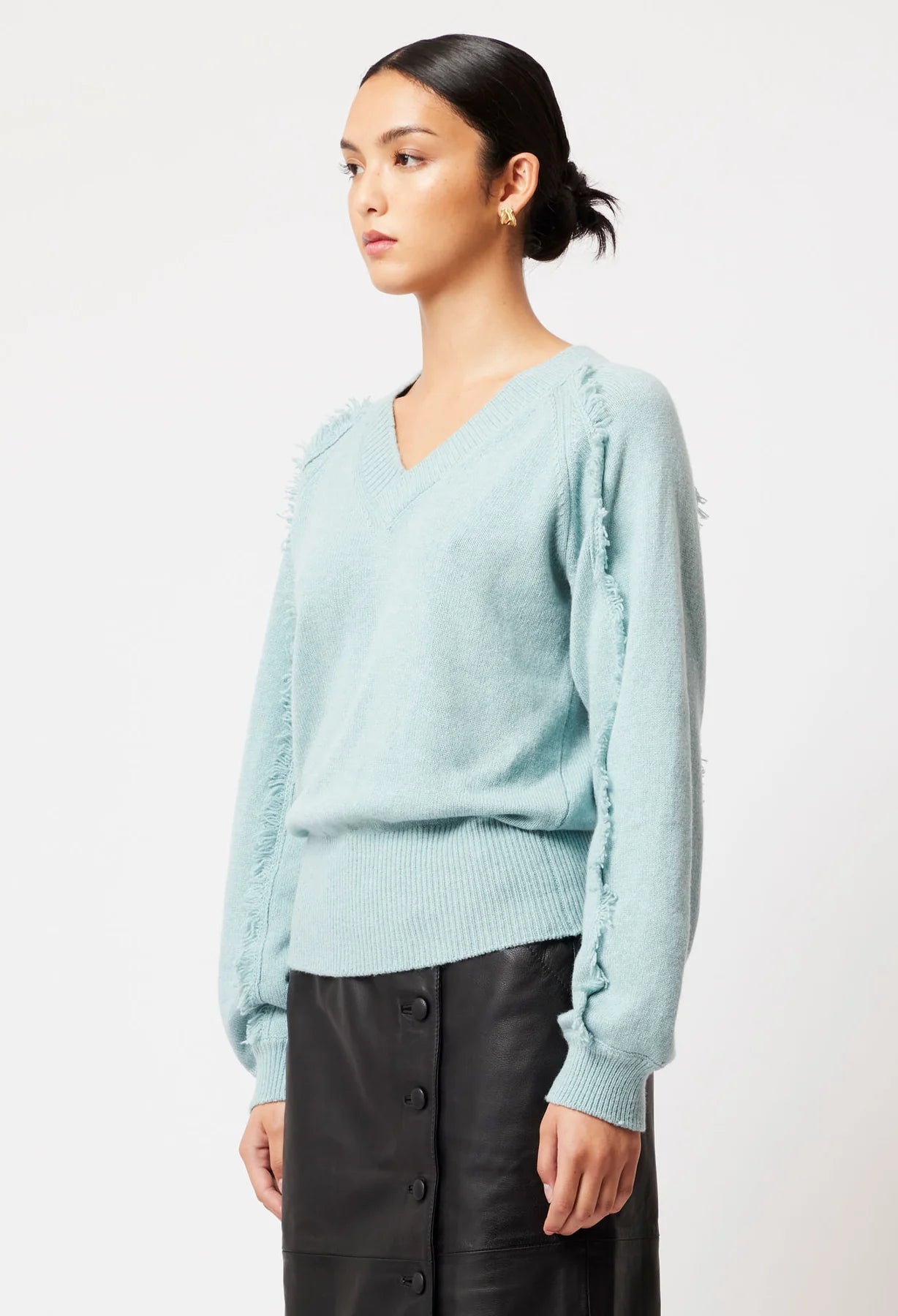 Sale - Once Was - Stella Merino Wool Knit - Sky