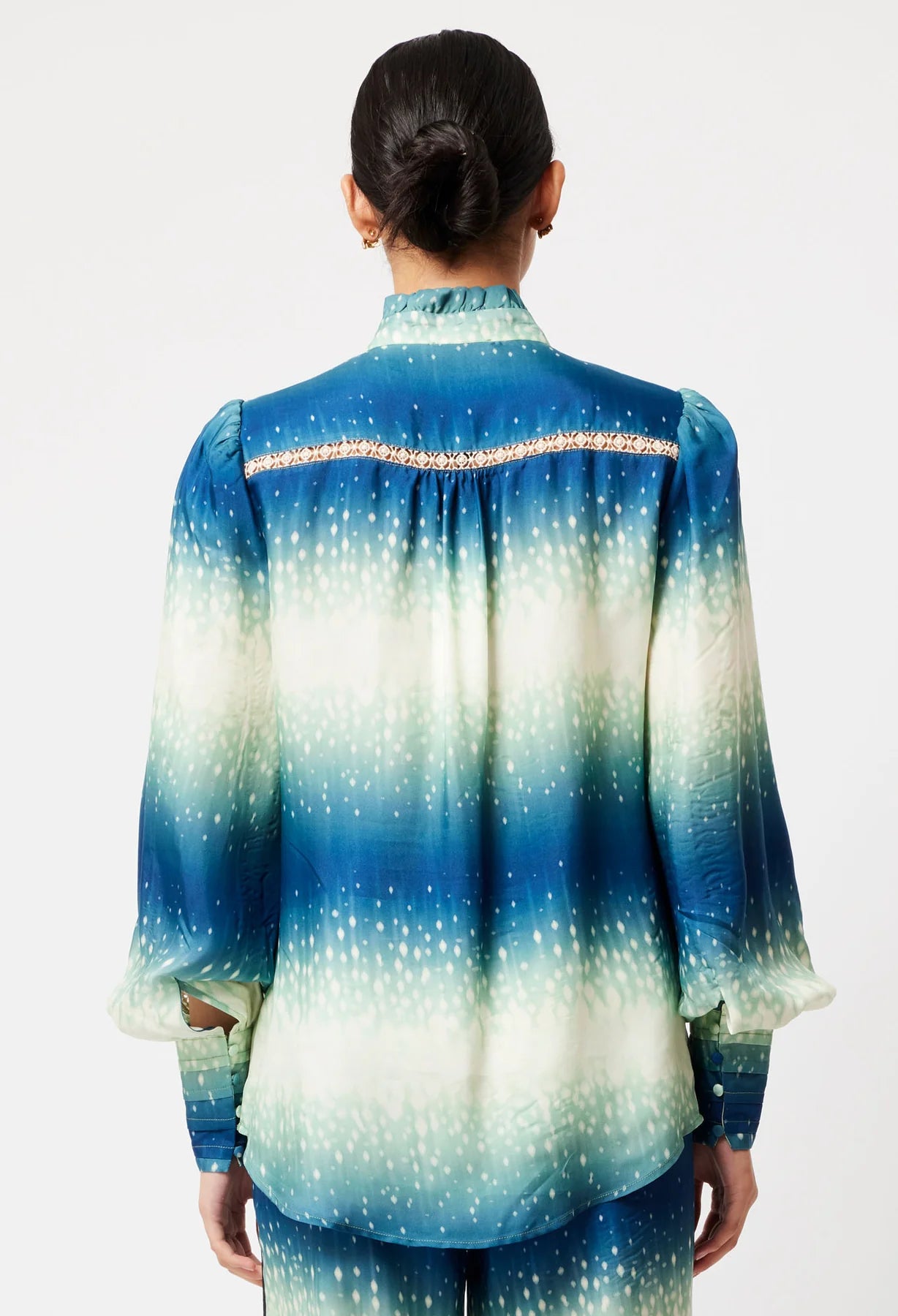 Sale - Once Was - Florence Cupro Viscose Shirt - Galaxy Print