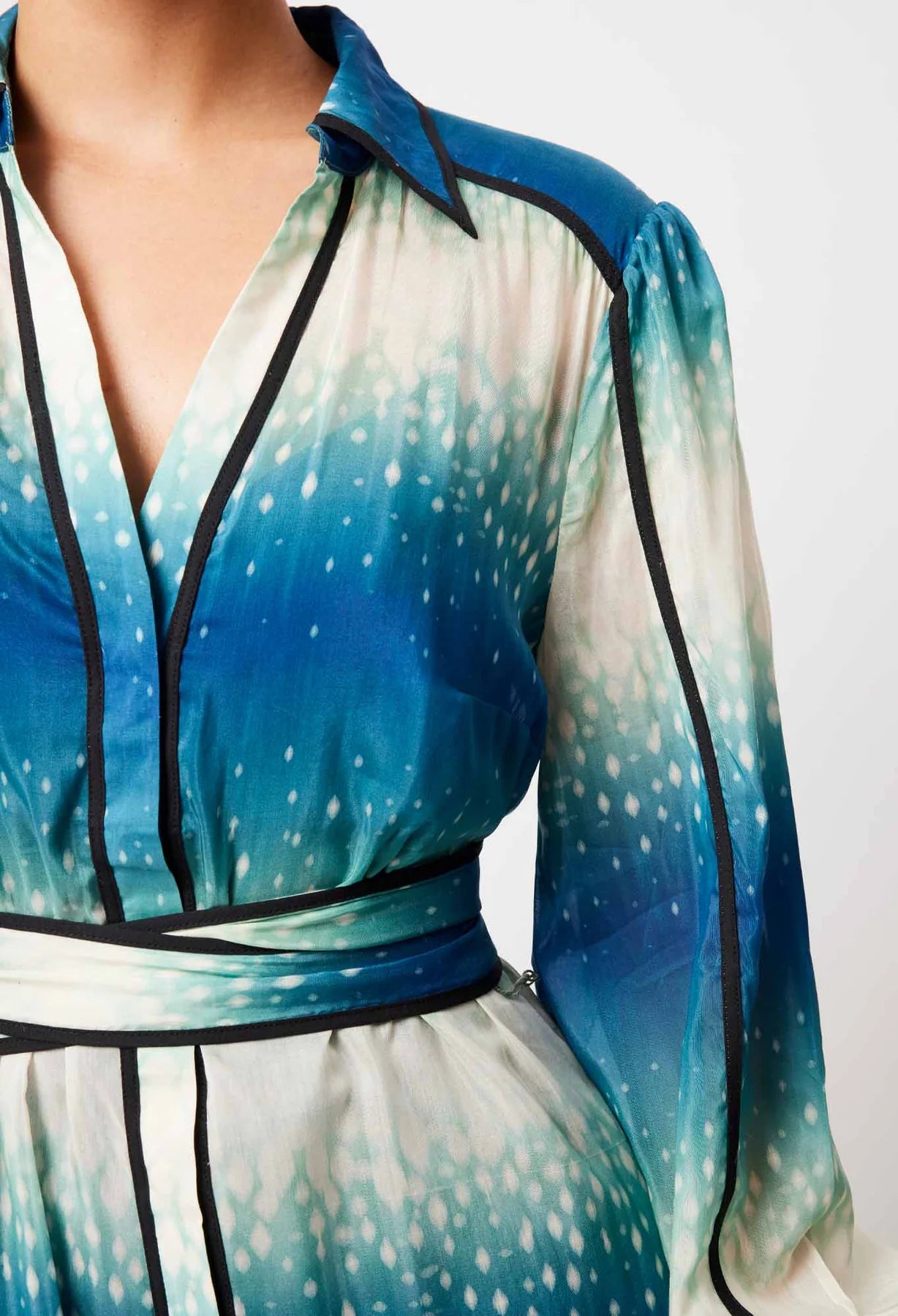 Sale - Once Was - Altair Cotton Silk Shirt Dress - Galaxy Print