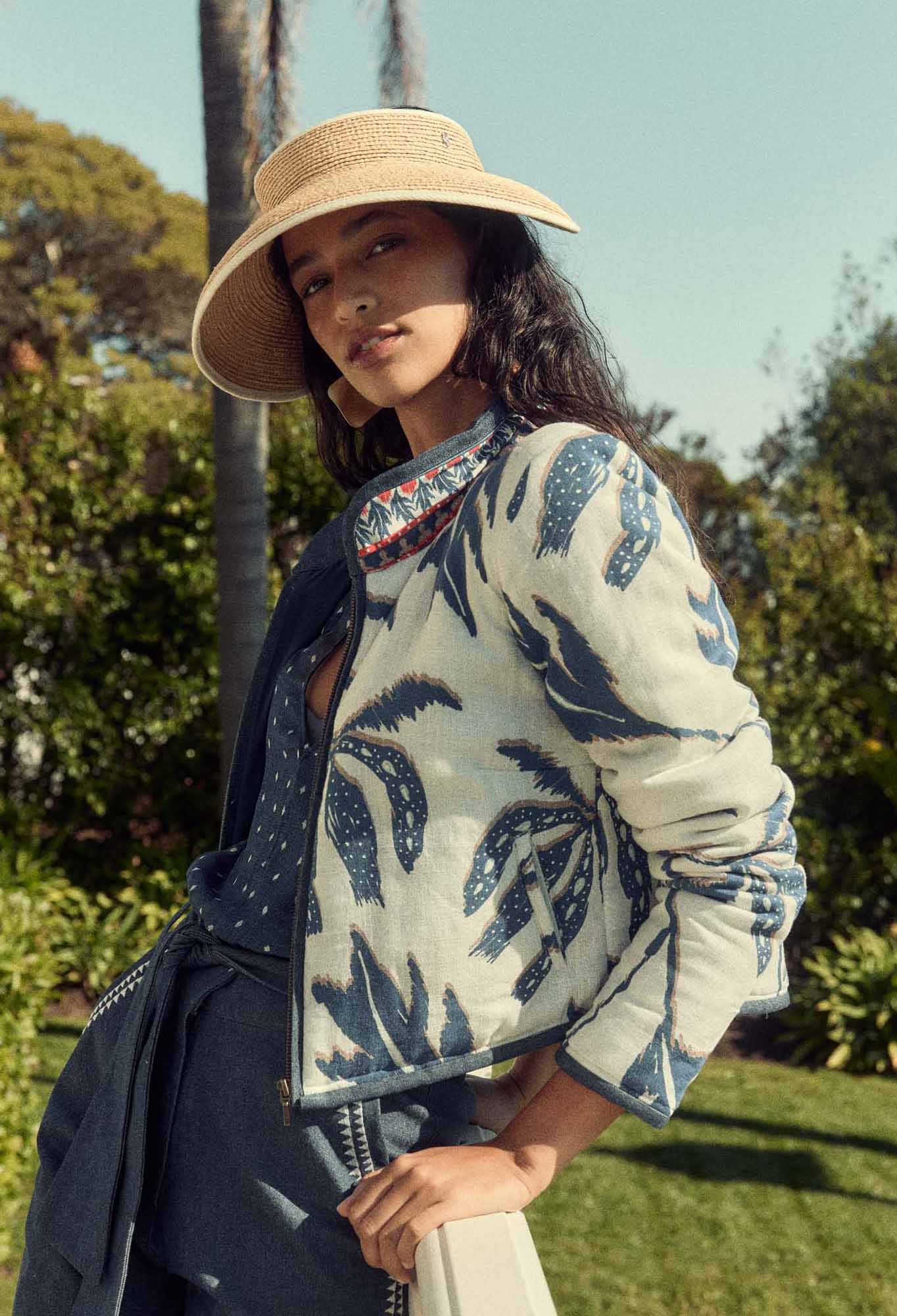 Once Was - Delray Reversible Embroidered Cotton Jacket - Palm Shadow