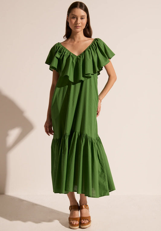 POL - Clover Ruffle Dress - Green