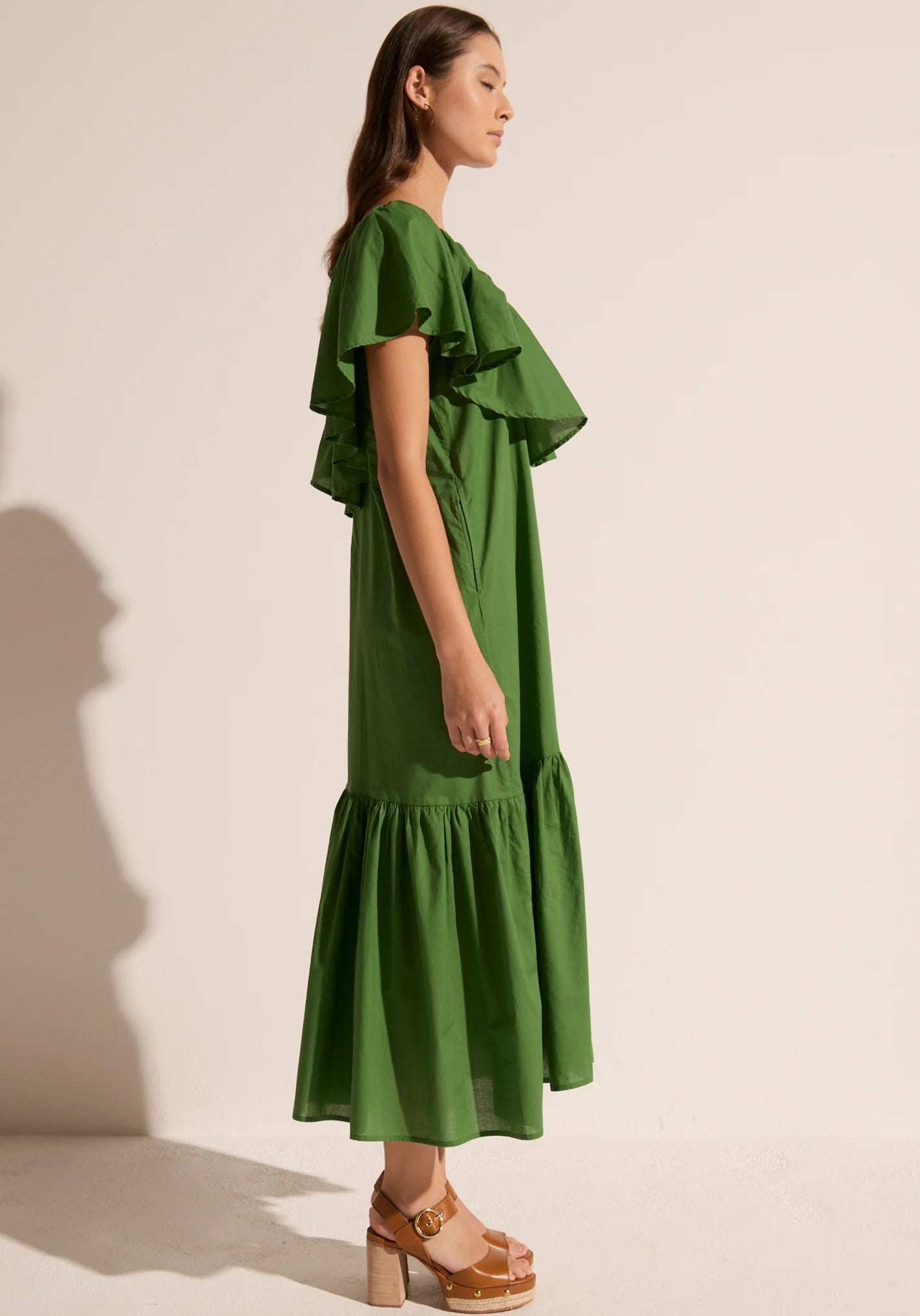 POL - Clover Ruffle Dress - Green