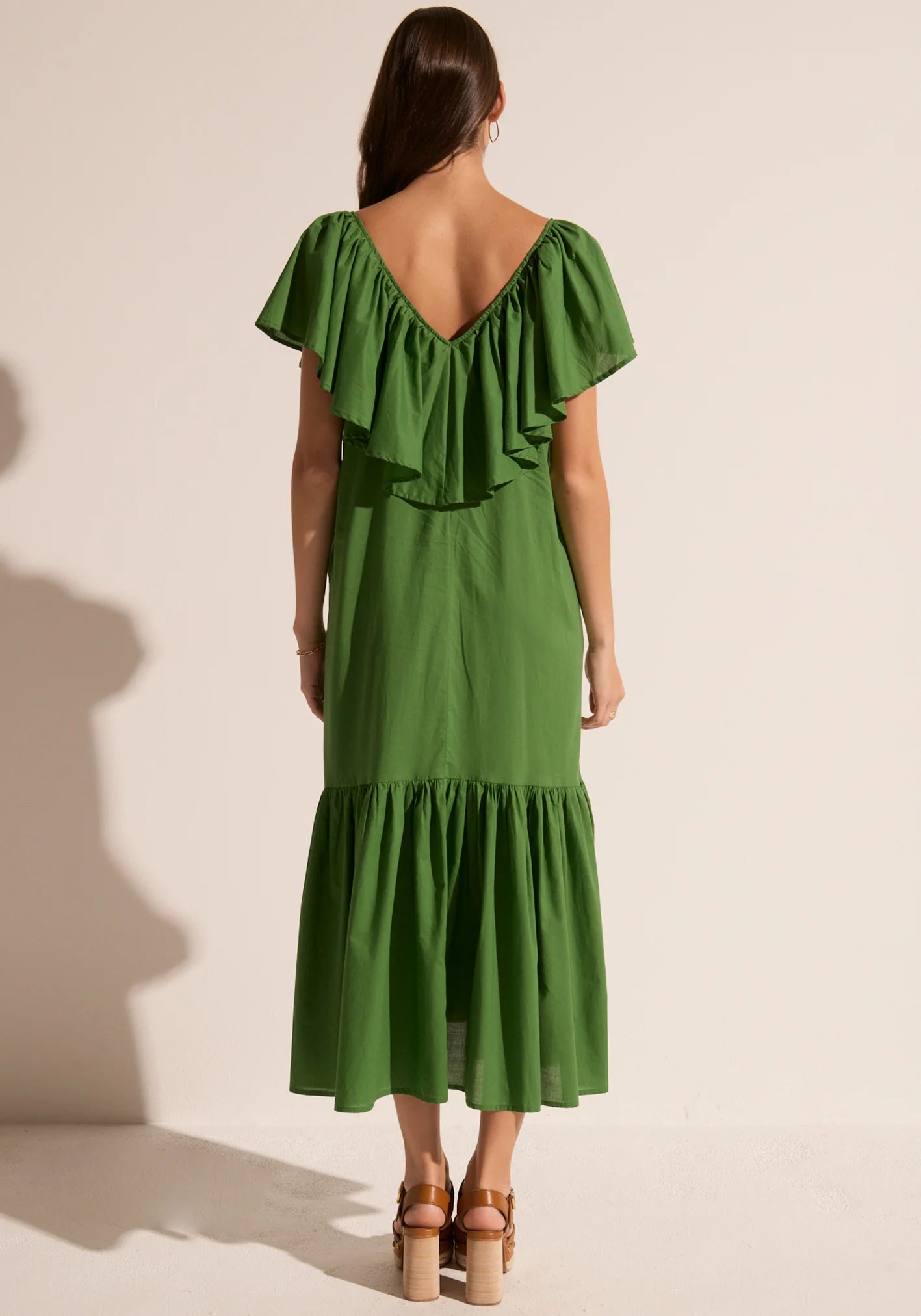 POL - Clover Ruffle Dress - Green